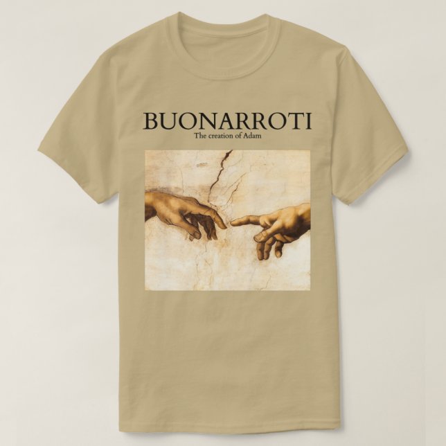 Buonarroti Skapandet av Adam T Shirt (Design framsida)