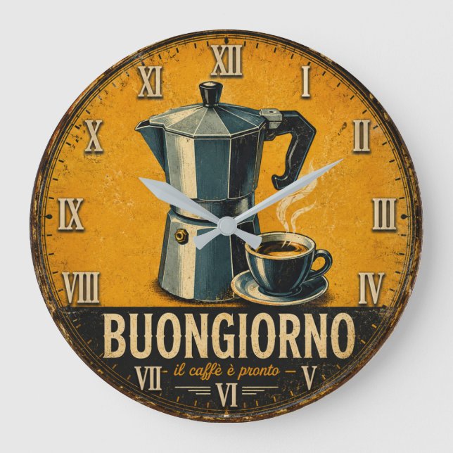 Buongiorno Coffee  Stor Klocka (Framsida)
