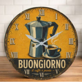 Buongiorno Coffee Stor Klocka