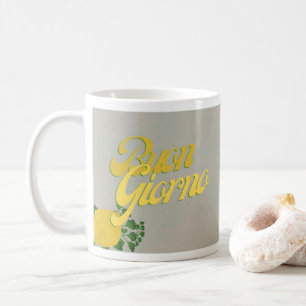 BuonGiorno Italiensk Hej Retro Typography Kaffemugg