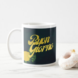 BuonGiorno Italiensk Hej Retro Typography Kaffemugg