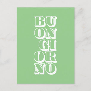 buongiorno, italiensk text vykort