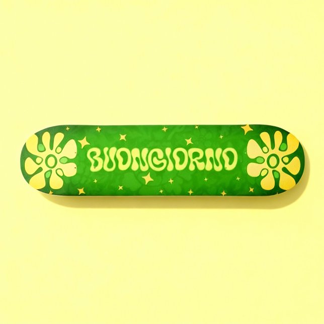 Buongiorno! Vibrant Italiana Inspired Blommigt Mini Skateboard Bräda 18,5 Cm (Skapare uppladdad)