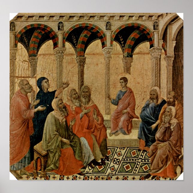 Buoninsegna - 12 år gammal Jesus i Temple Poster (Framsidan)