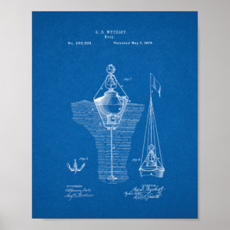 Buoys Patent - blåkopia Poster