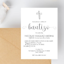 Bupacion Bautizo for Flicka eller Boy Baptism Inbjudningar