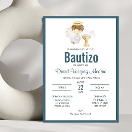 Bupacion Bautizo på spanska Baptism Pojke Inbjudningar