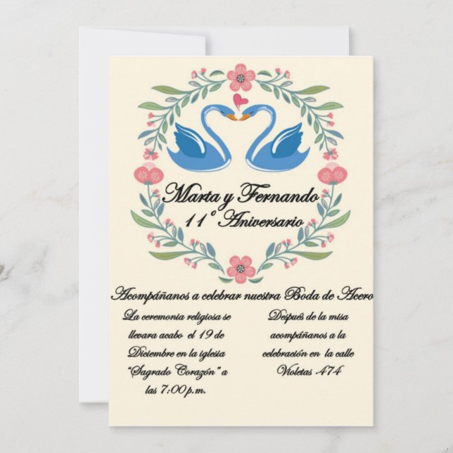 Bupacon para aniversario o cumpleaños inbjudningar (Framsida)