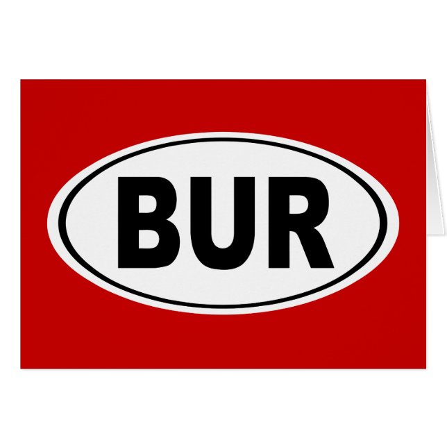 BUR Burlington Massachusetts Hälsningskort (Framsidan Horizontal)