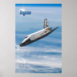 Buran: Legendariska Sovjetiska Rymdfärjan i Flykt Poster