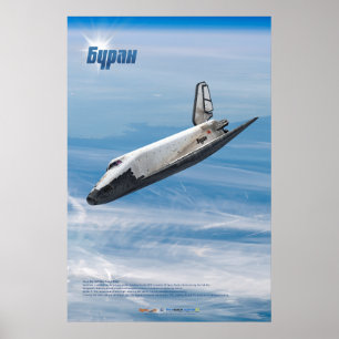 Buran: Legendariska Sovjetiska Rymdfärjan i Flykt Poster