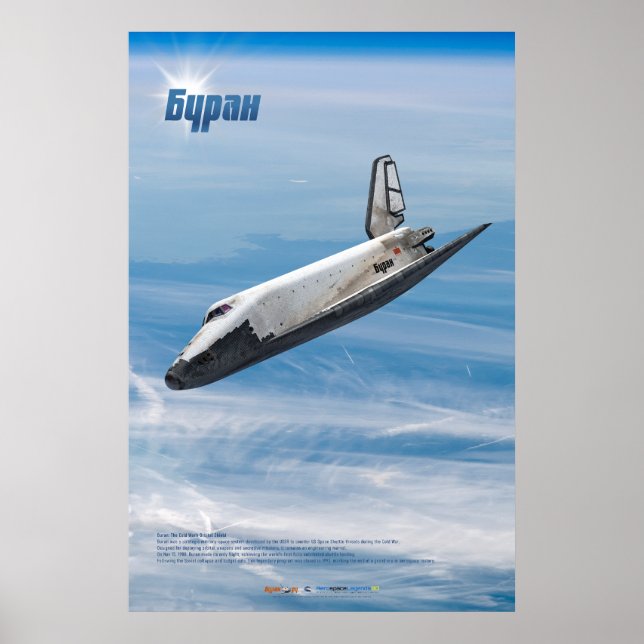 Buran: Legendariska Sovjetiska Rymdfärjan i Flykt Poster (Framsidan)
