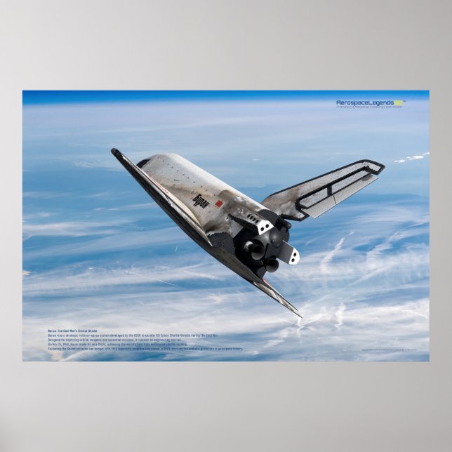 Buran: Legendary Soviet Shuttle in Flight Poster (Framsidan)
