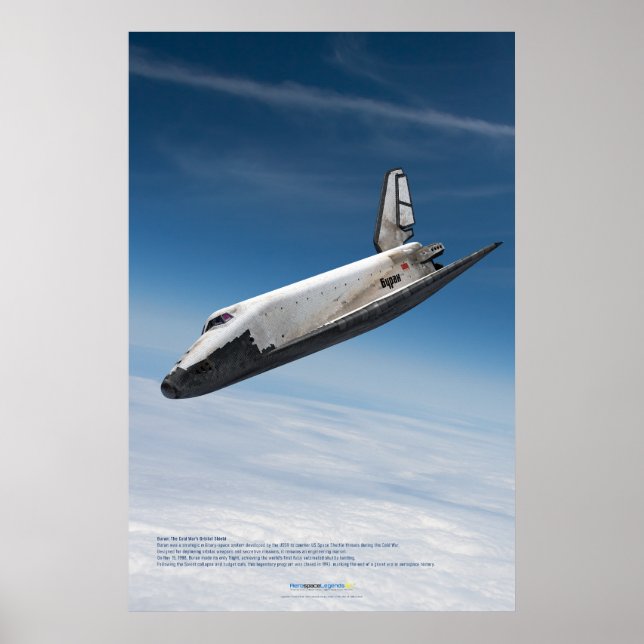 Buran Rymdfärja: Moln Nedstigning Poster (Framsidan)