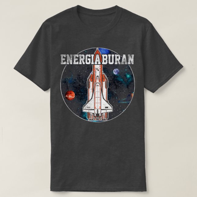 Buran Shuttle Energia Rocket T Shirt (Design framsida)