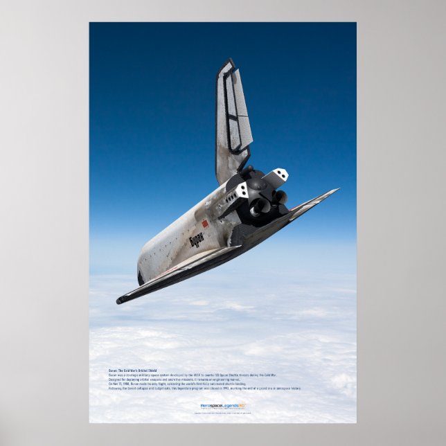 Buran Shuttle: Majestic Atmospheric Descent Poster (Framsidan)