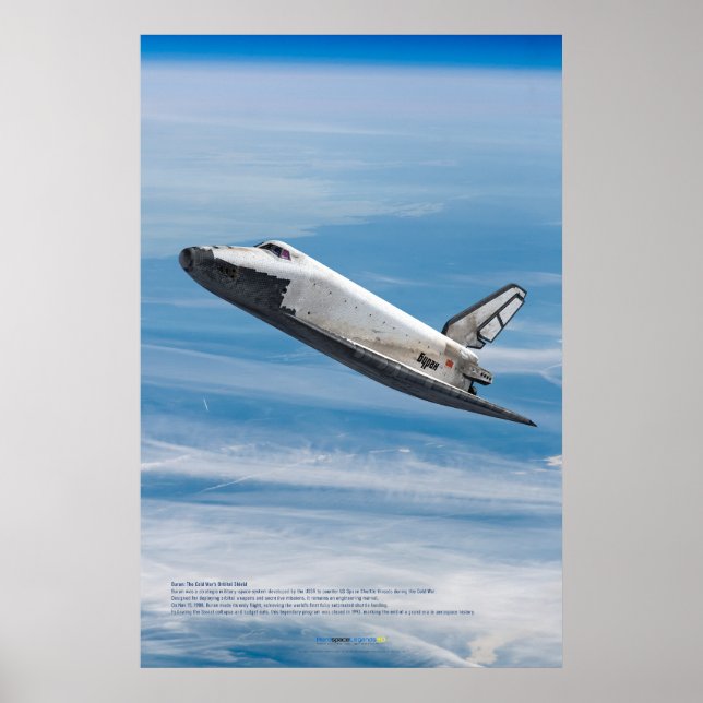 Buran Sovjetiska rymdfärjans återinträde i atmosfä Poster (Framsidan)
