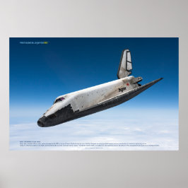 Buran Sovjetiska rymdfärjans återinträde i atmosfä Poster