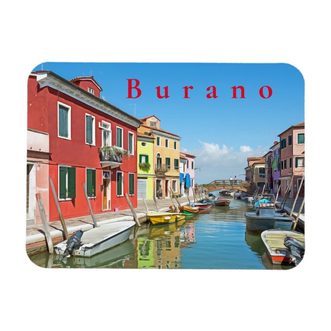 Burano. 4 magnet (Horisontell)