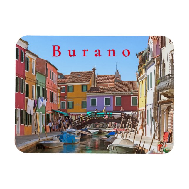 Burano. 5 magnet (Horisontell)