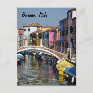 Burano Bridge-vykort Vykort