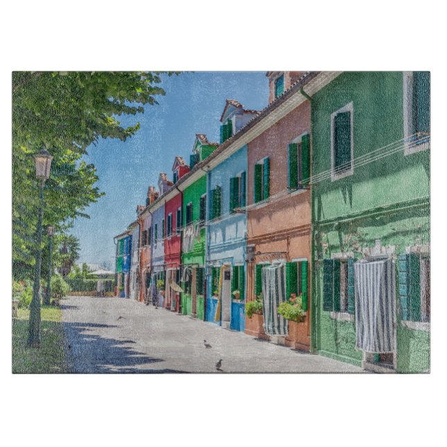 Burano hushus, vykort av glas (Framsidan)