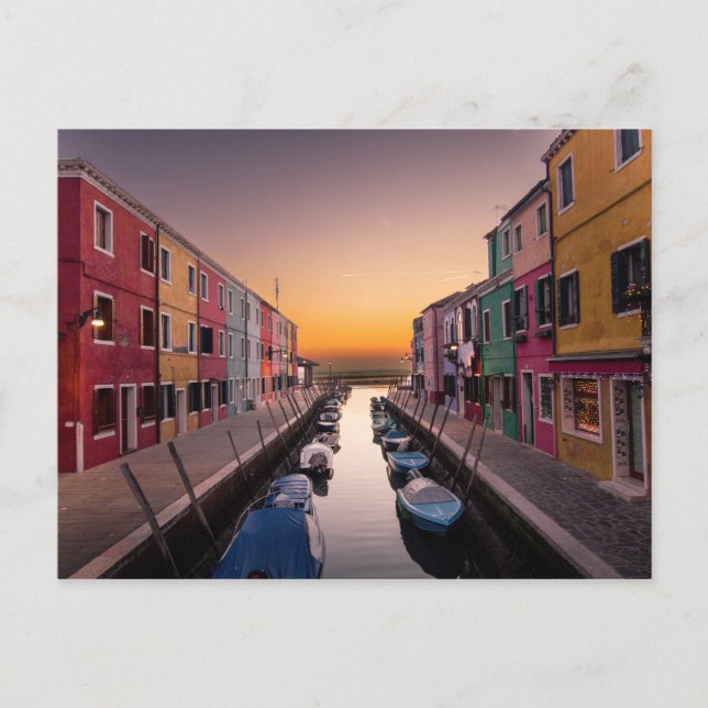 Burano Island, Venedig, Italien Vykort (Framsida)
