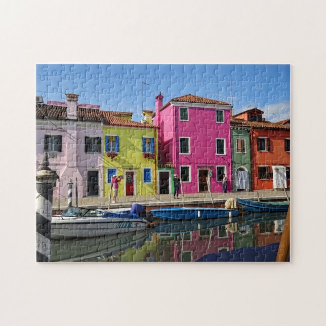 Burano Italien Canal II Pussel (Horisontell)
