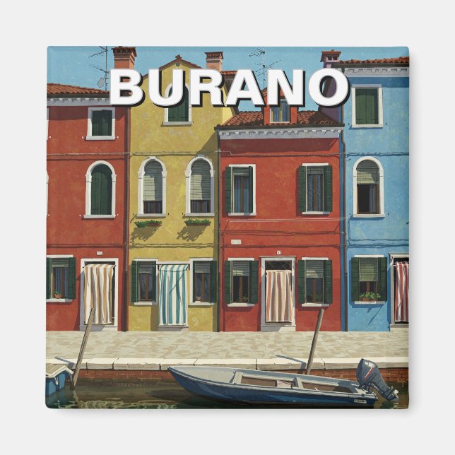 Burano Italien Magnet (Framsidan)