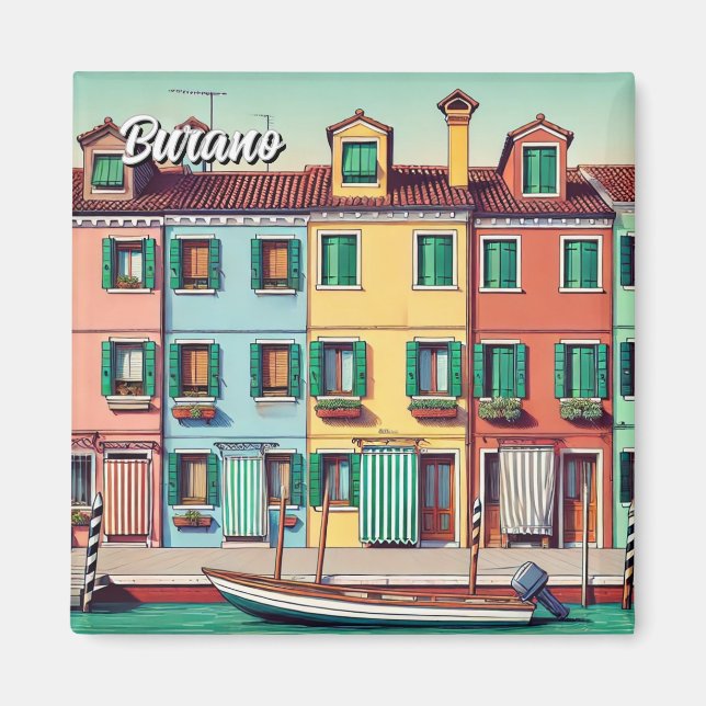Burano Italien Magnet (Framsidan)