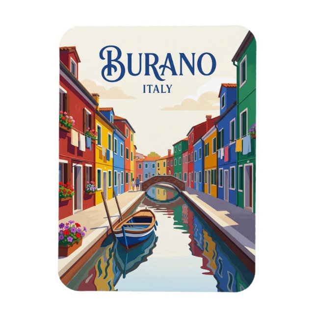 Burano Italien Magnet (Vertikal)