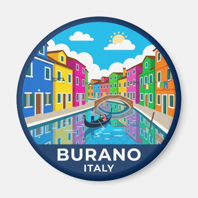 Burano Italien Magnet (Framsidan)