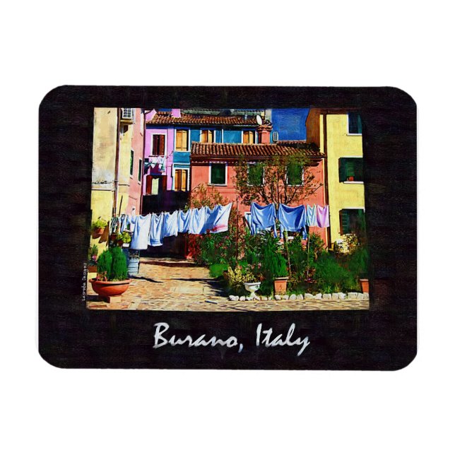 Burano Italien Magnet (Horisontell)