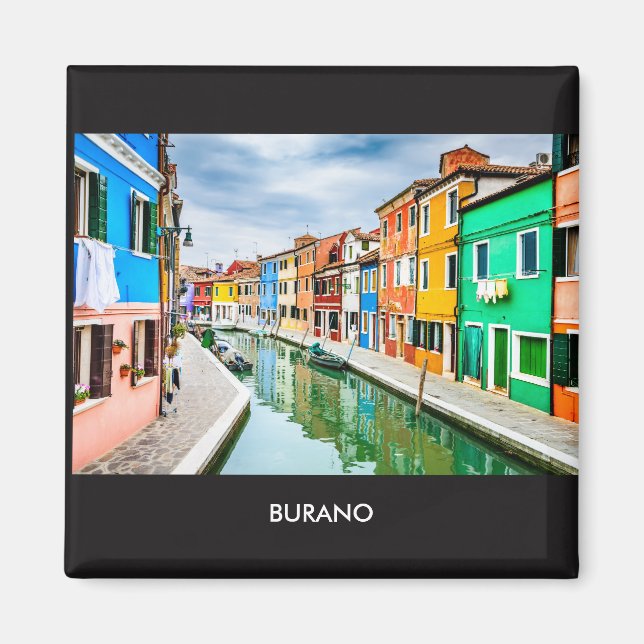Burano, Italien Magnet (Framsidan)
