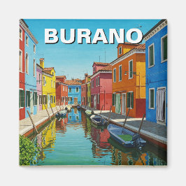 Burano Italien Postcard Magnet