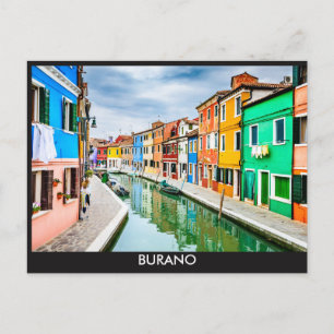 Burano, Italien Vykort