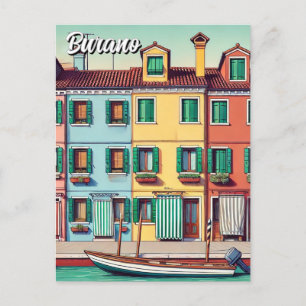 Burano Italien Vykort