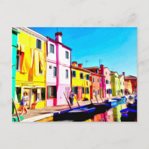 Burano, Venedigfärgning Vykort