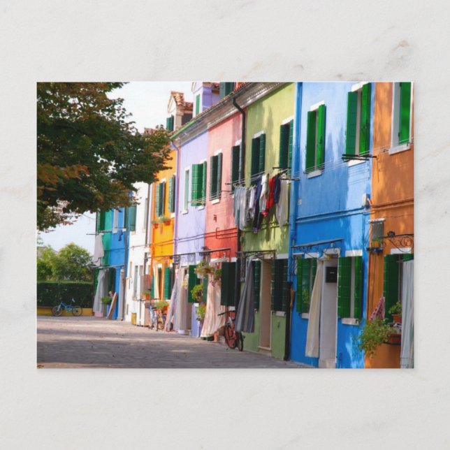 Burano-Venetia Vykort (Framsida)