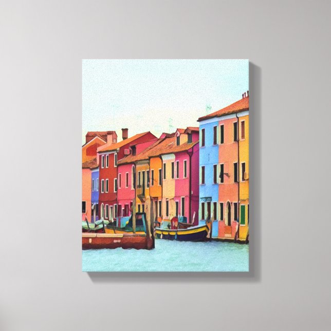 BURANO - Venetian Lagoon Venice - Burano Canvastryck (Framsida)
