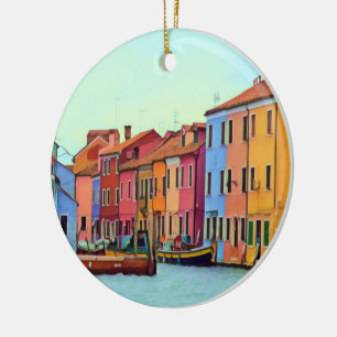 BURANO - Venetian Lagoon Venice - Burano Julgransprydnad Keramik