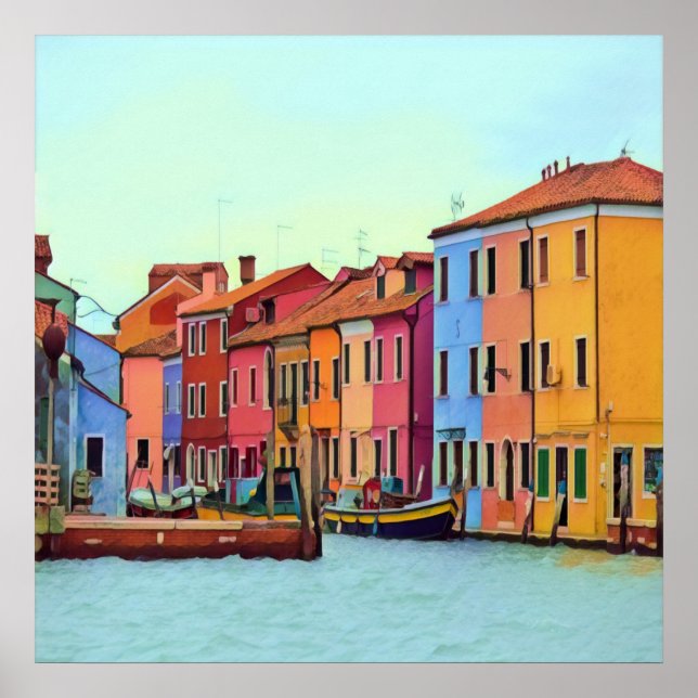 BURANO - Venetian Lagoon Venice - Burano Poster (Framsidan)