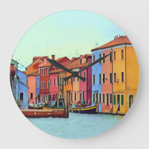 BURANO - Venetian Lagoon Venice - Burano Stor Klocka
