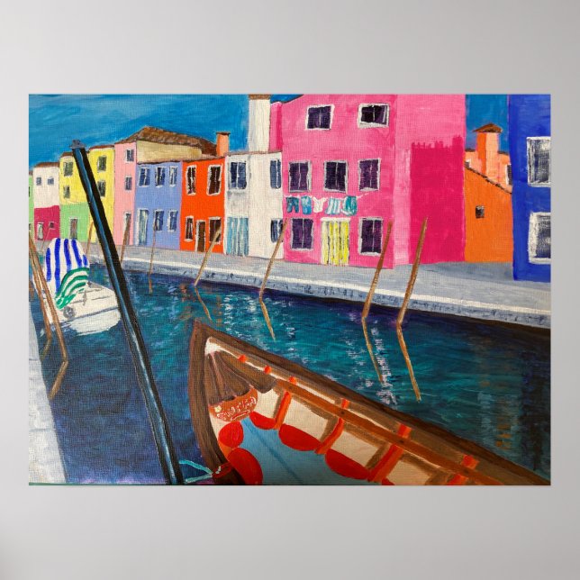 Burano Venice Italien Poster (Framsidan)