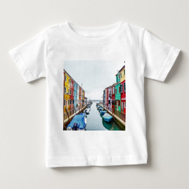Burano Venice Metropolitan City of Venedig Italien T Shirt (Framsida)