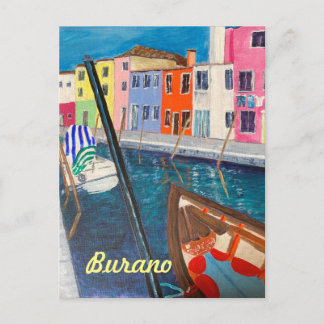 Burano Venice-vykort för Italien Vykort