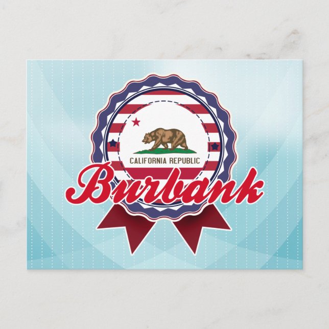 Burbank, CA Vykort (Framsida)