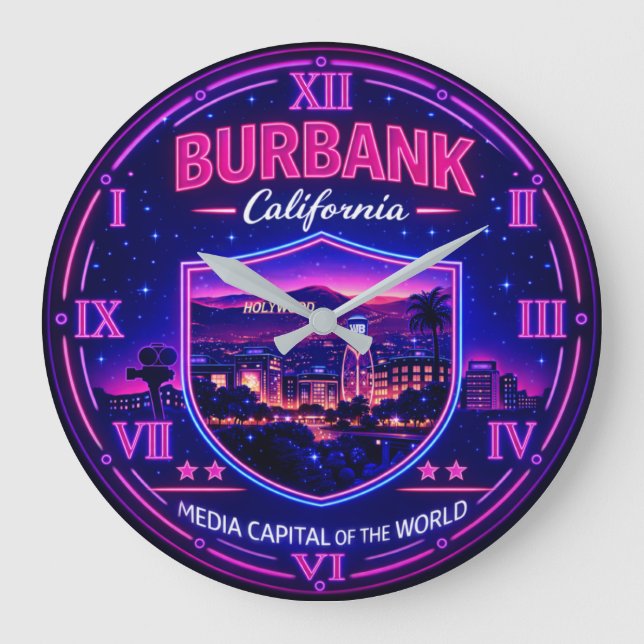 Burbank California Entertainment District Stor Klocka (Framsida)