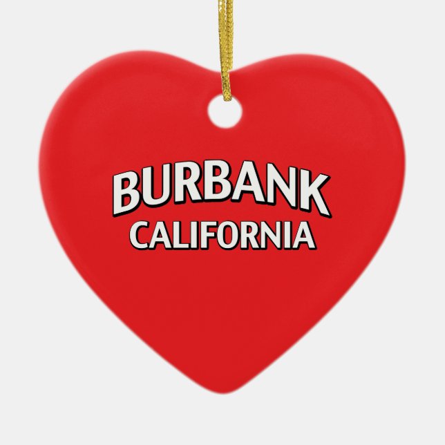 Burbank Kalifornien Julgransprydnad Keramik (Framsidan)