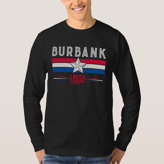 Burbank  Retro Vintage   Women Men Kids T Shirt (Framsida)
